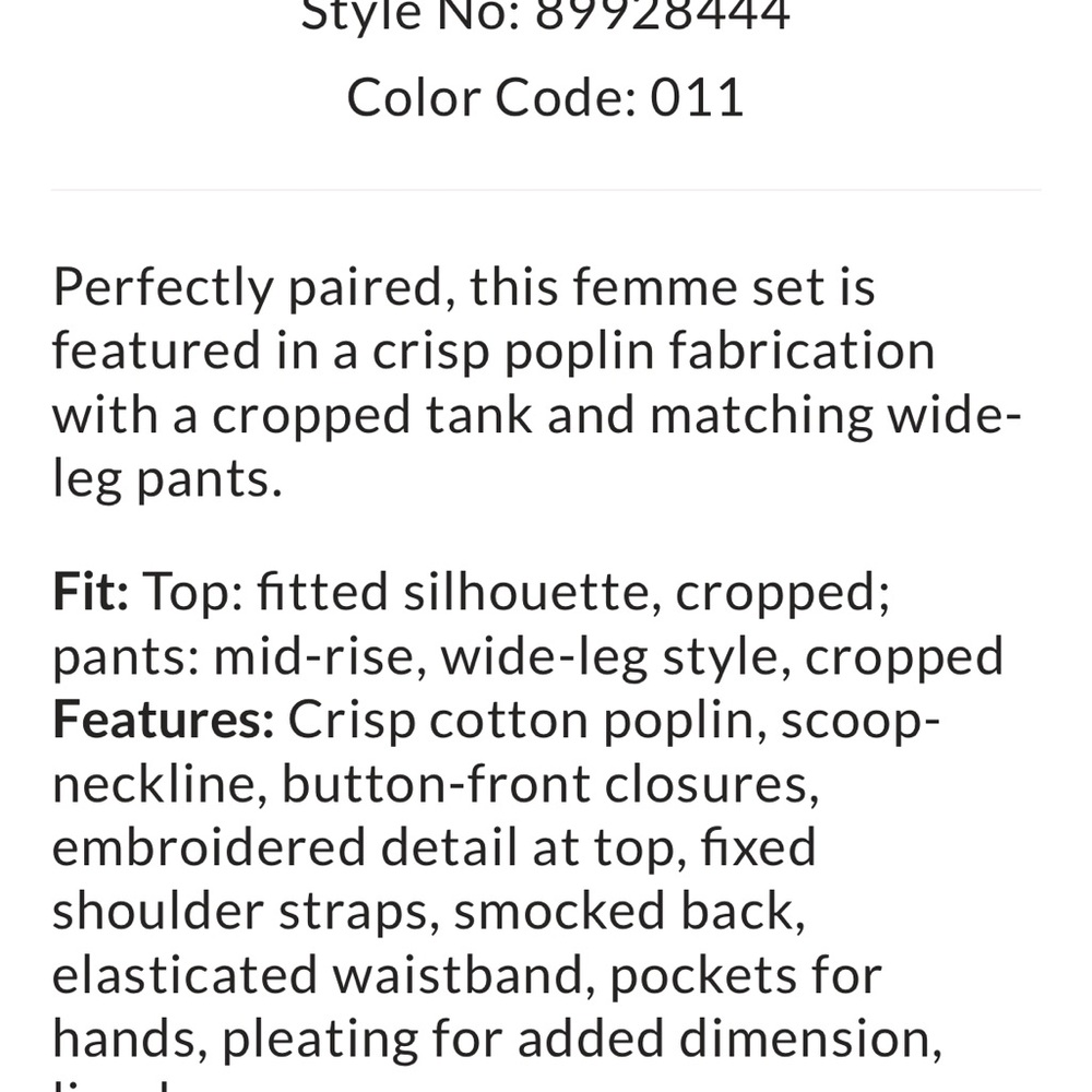 Free People White Poplin Wide Leg Pants